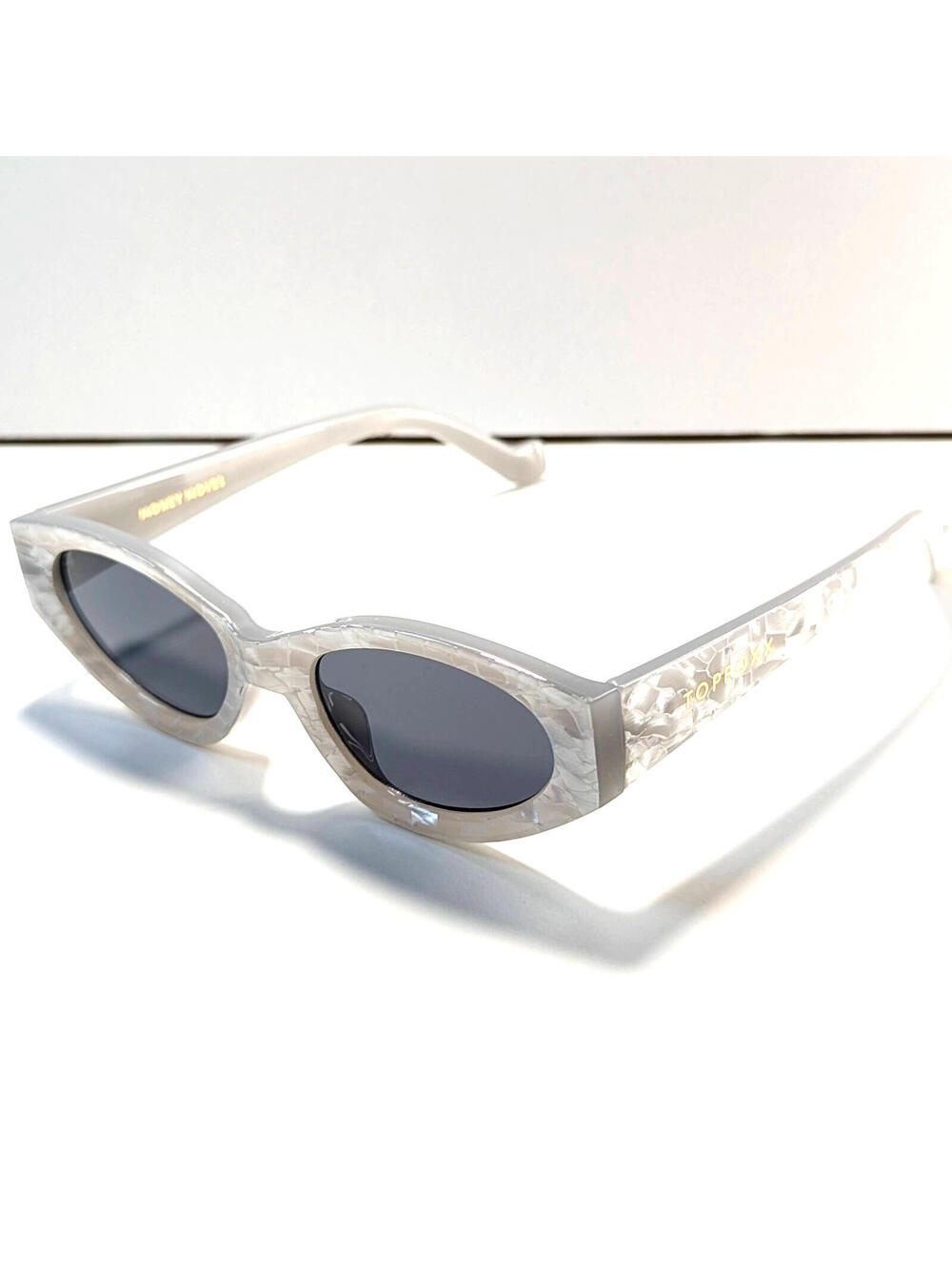 Topfoxx Kat x Money Moves - Silver Cateye Sunglasses  NYC - Chic Eyewear